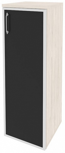 Шкаф средний узкий правый O.SU-2.4R(R) white/black/mate Onix